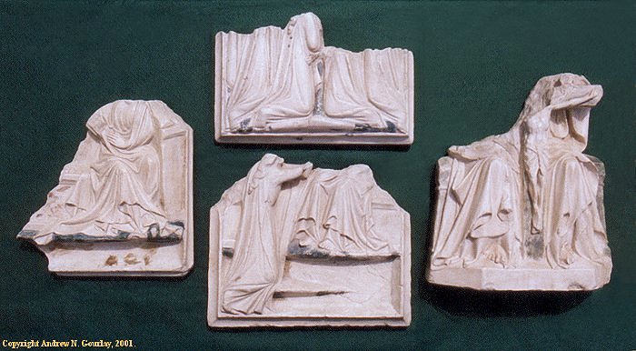 The four alabaster fragments. Click here to return to the thumbnail