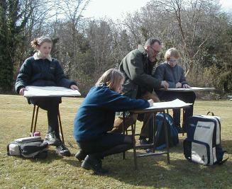 Peter teaching at a field study group