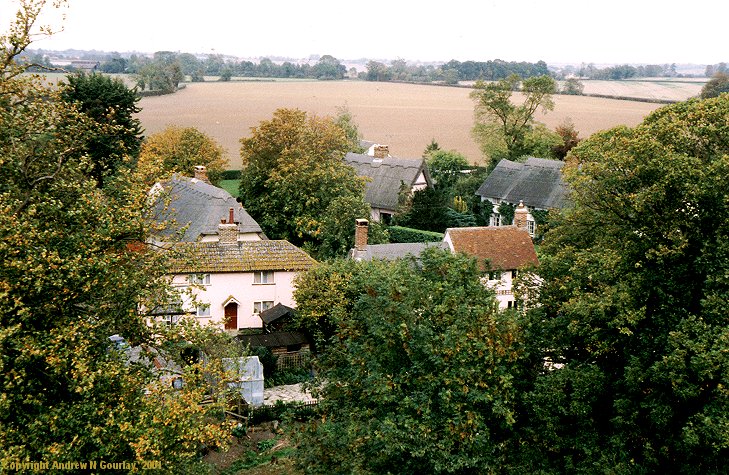 The view north-east from the church tower